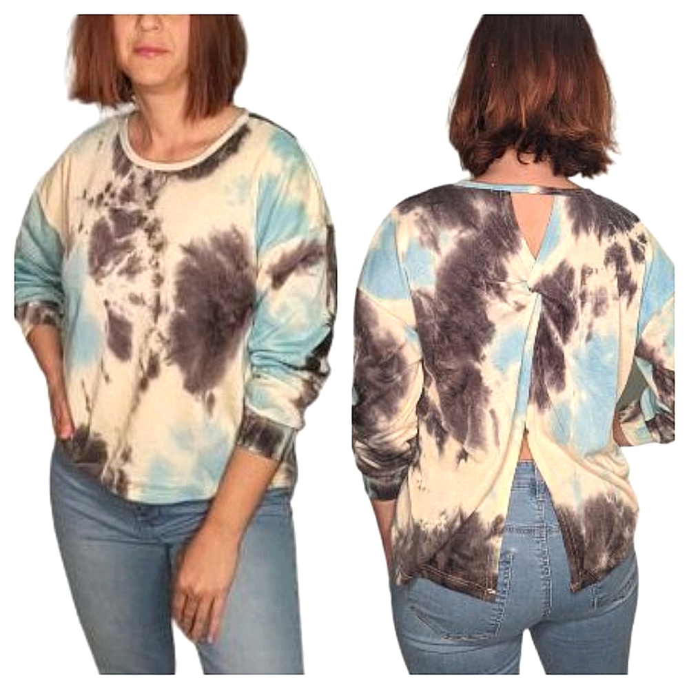 ALIGN COLLECTIVE Tie-dye Twist Open Back Top